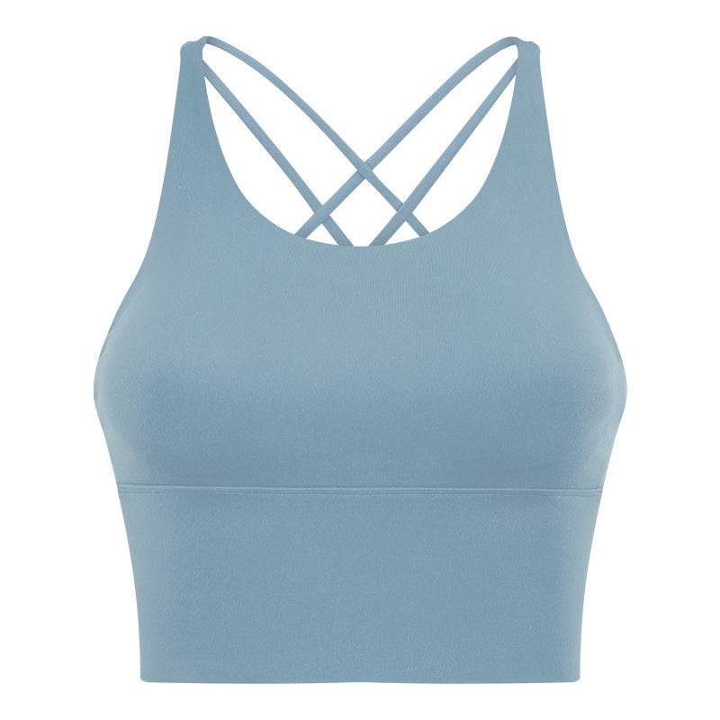 High Strength Push Up Yoga Bra Spaghetti Strap Cross Beauty Back Workout Exercise Underwear - MYLUXURY LANE ENTERPRISE