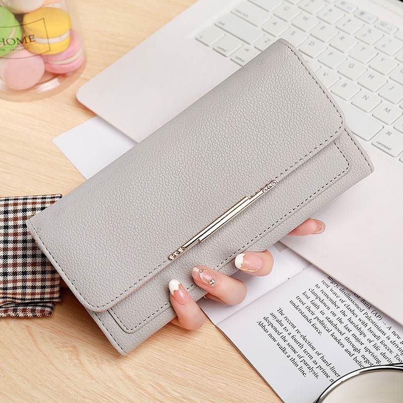 New Ladies' Purse Tri-fold Litchi Pattern - MYLUXURY LANE ENTERPRISE