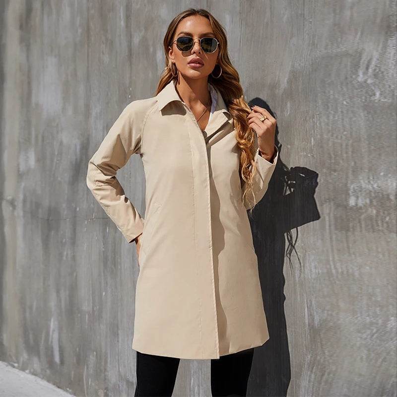 Small British Style Trench Women's Fashionable Temperament Coat - MYLUXURY LANE ENTERPRISE