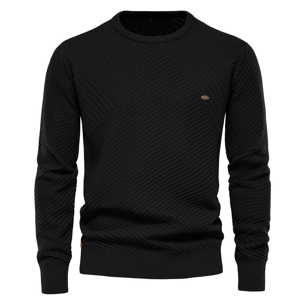 Men's Fashion Casual Round Neck Pullover Sweater - MYLUXURY LANE ENTERPRISE