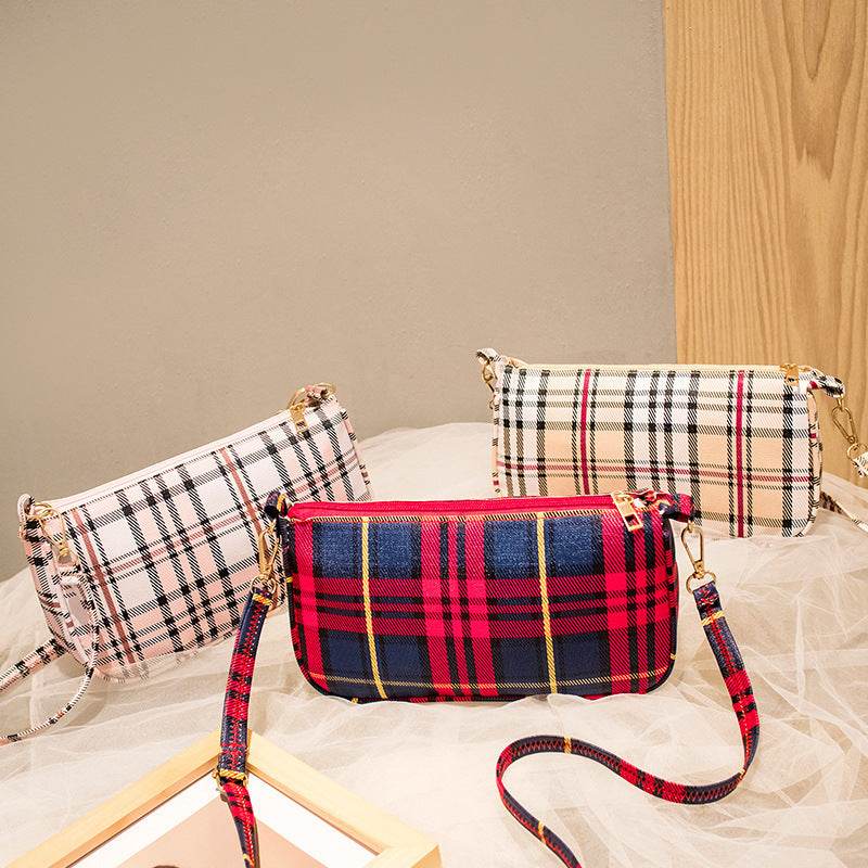 Women's Plaid Fashion Large Capacity Shoulder Bag - MYLUXURY LANE ENTERPRISE