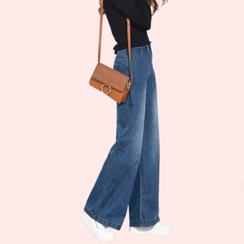 Women's Classic High Waist Wide Leg Jeans - MYLUXURY LANE ENTERPRISE