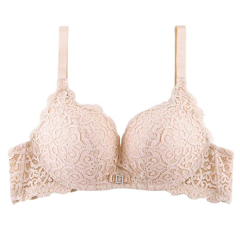 Lace Princess Small Chest Thick Cup Gathered Adjustable Girl Bra - MYLUXURY LANE ENTERPRISE