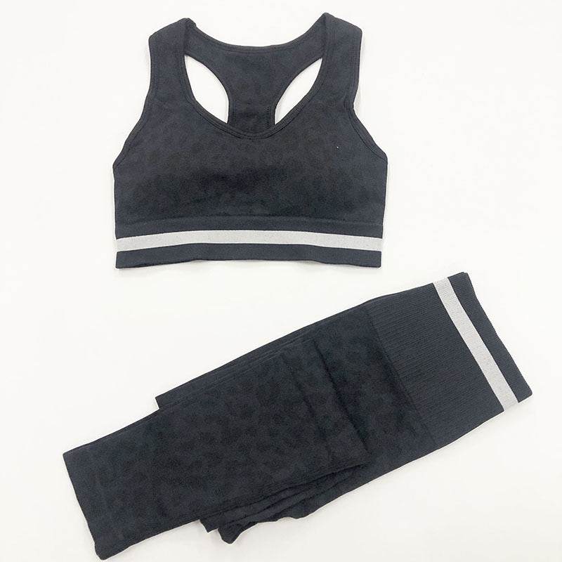 Yoga Clothes High Waist Seamless Trousers Tight Sports Bra Set Women - MYLUXURY LANE ENTERPRISE