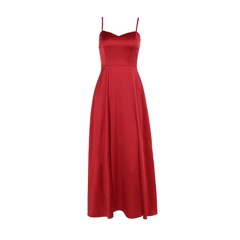 Summer Slim Satin Strap Women Dress - MYLUXURY LANE ENTERPRISE