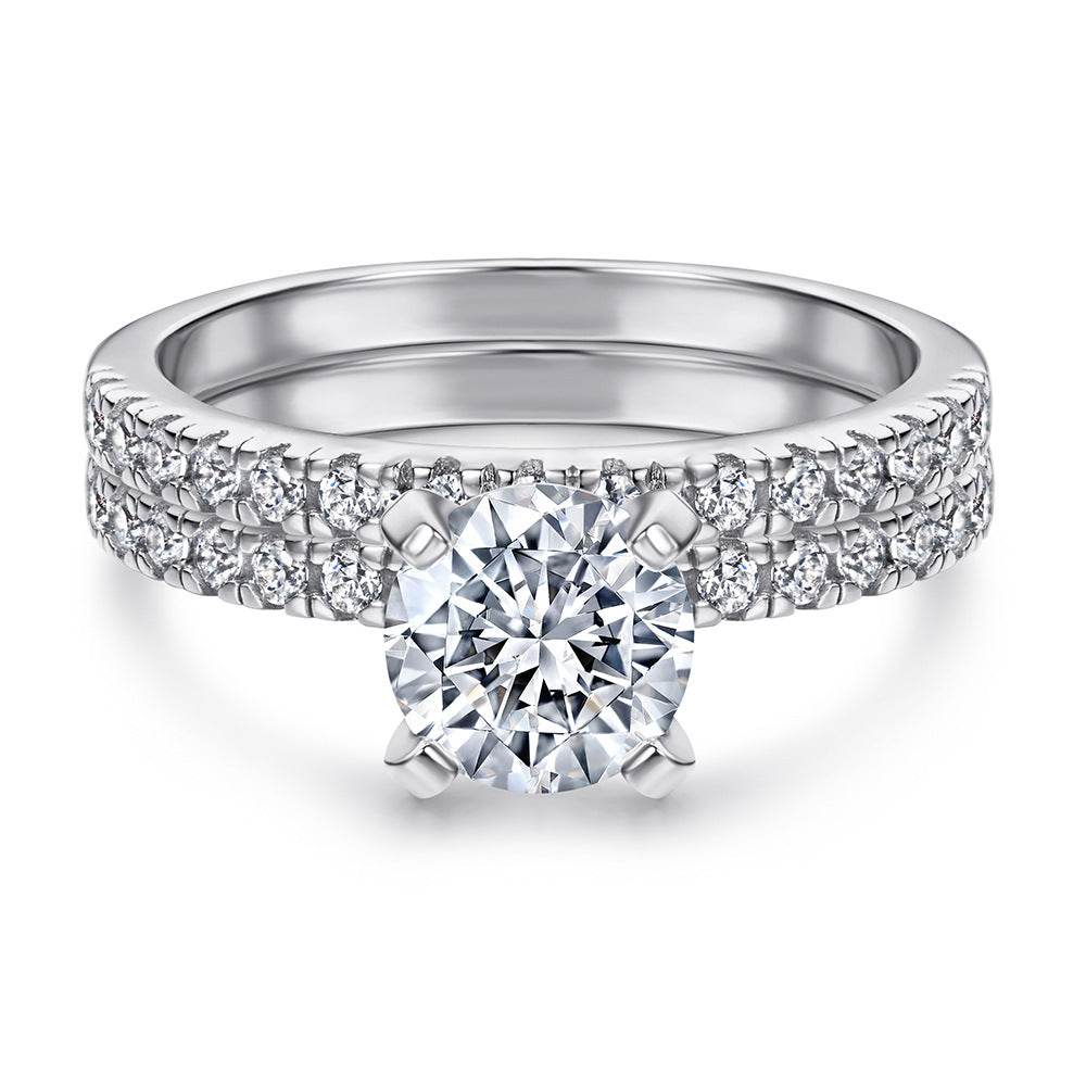 Combination Wedding Platinum Imitation Diamond Creative Trendy Set - MYLUXURY LANE ENTERPRISE
