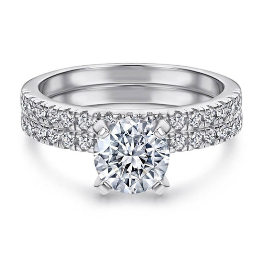 Combination Wedding Platinum Imitation Diamond Creative Trendy Set - MYLUXURY LANE ENTERPRISE