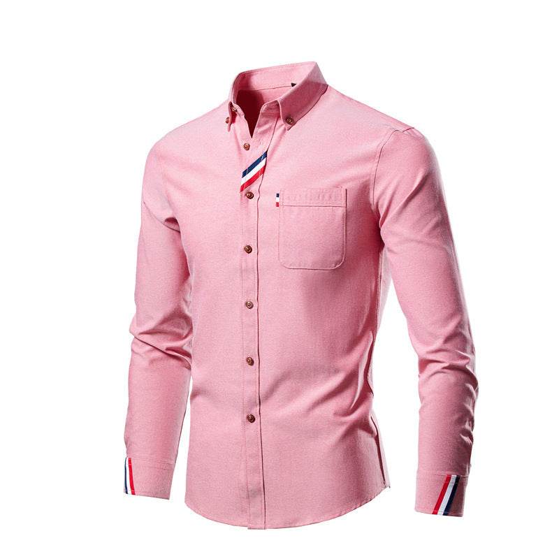 Men's Casual Fashion Slim Fit Lapel Long Sleeve Shirt - MYLUXURY LANE ENTERPRISE