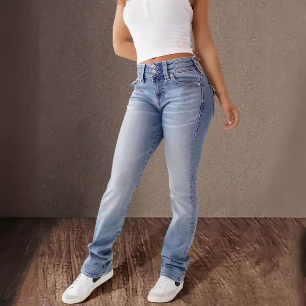 New Trendy Women's All-match High Waist Comfort Washed Slim Fit Denim Shorts - MYLUXURY LANE ENTERPRISE