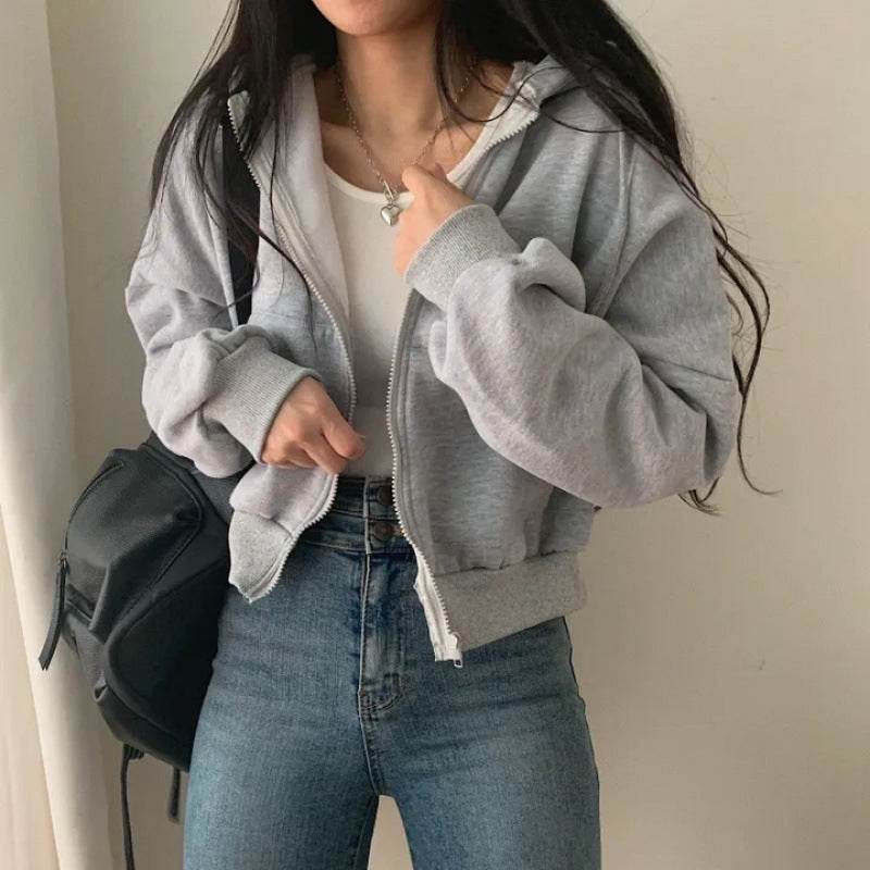 Hooded Cardigan Velvet Padded Thickened Sweater Women - MYLUXURY LANE ENTERPRISE