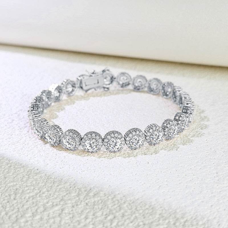 High-end Fashion Bracelet Hip Hop Single Row Full Rhinestone Zircon - MYLUXURY LANE ENTERPRISE
