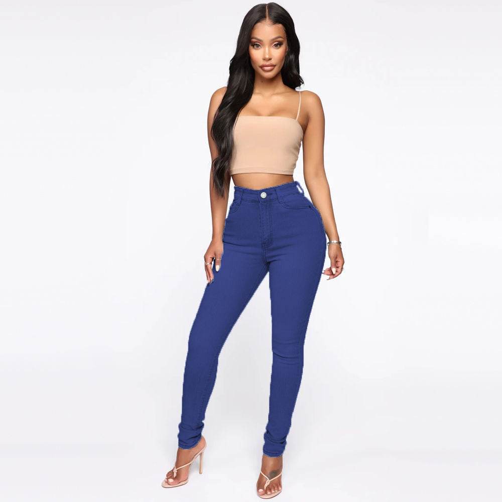 Slimming Jeans Pants For Women High Waist Trousers With Pockets - MYLUXURY LANE ENTERPRISE