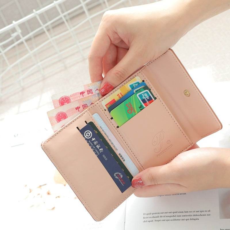 Fashion Women's PU Printed Tri-fold Clip Coin Purse - MYLUXURY LANE ENTERPRISE