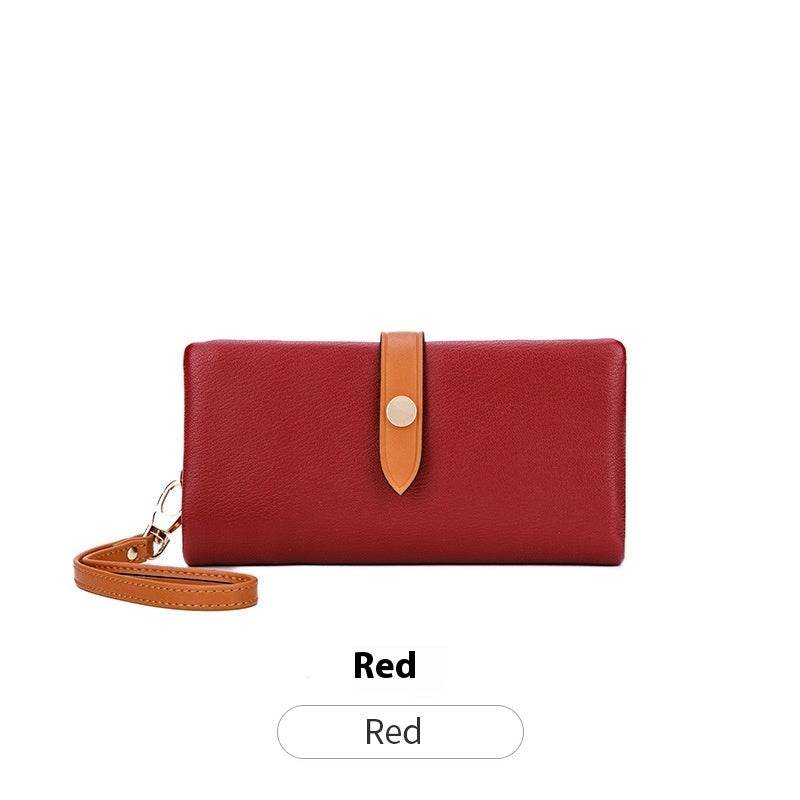 Women's Wallet Contrast Color Hasp Long Zipper Multi-functional Simple Fashion Clutch - MYLUXURY LANE ENTERPRISE