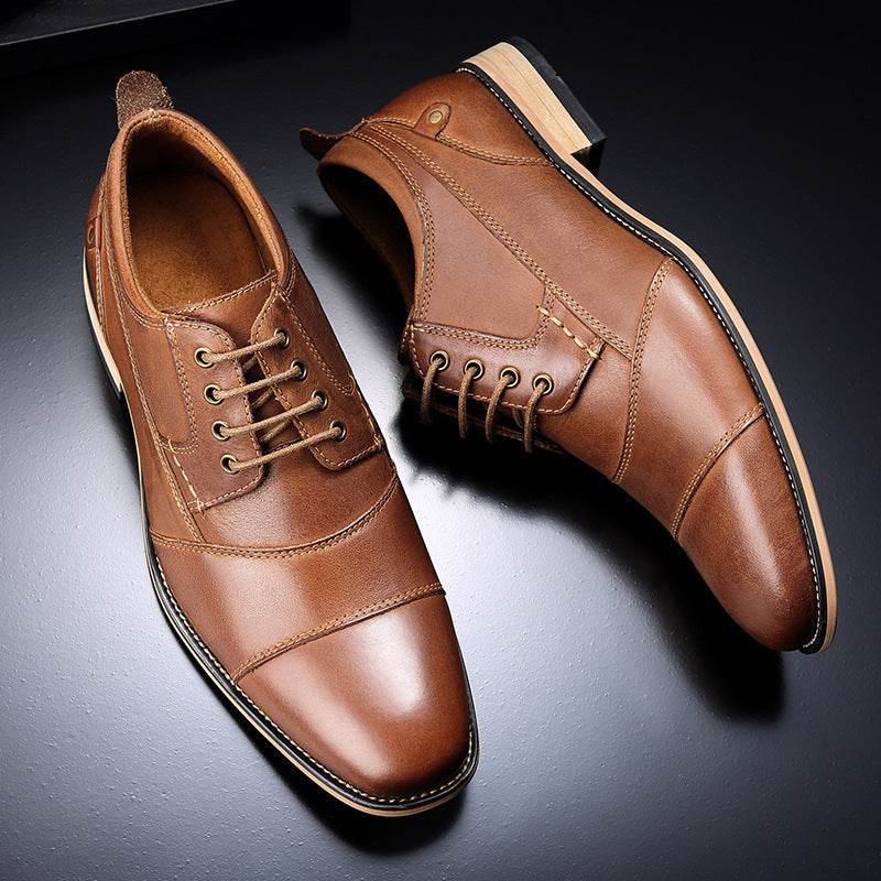 Leather lace-up casual shoes - MYLUXURY LANE ENTERPRISE