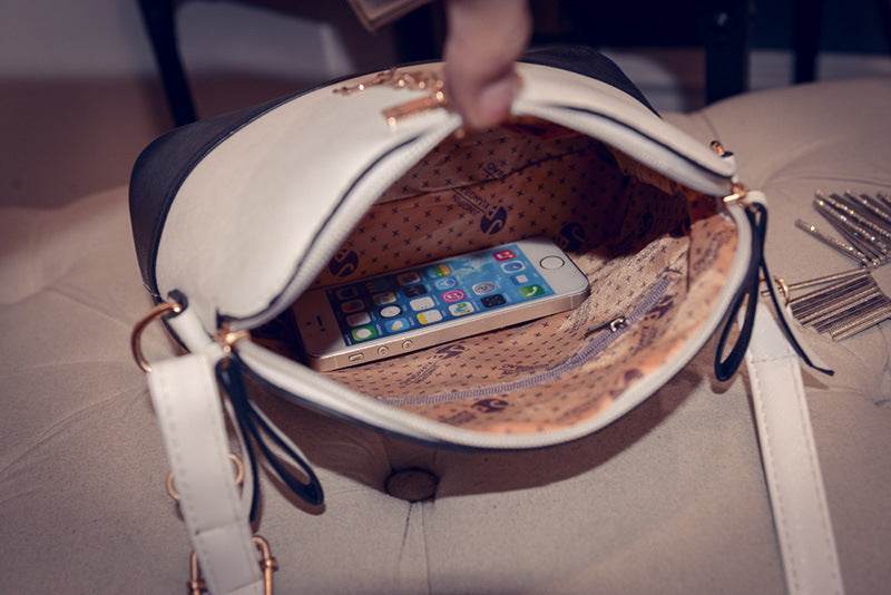 Women's Simple Toothpick Pattern Fashion Crossbody Shoulder Bag - MYLUXURY LANE ENTERPRISE