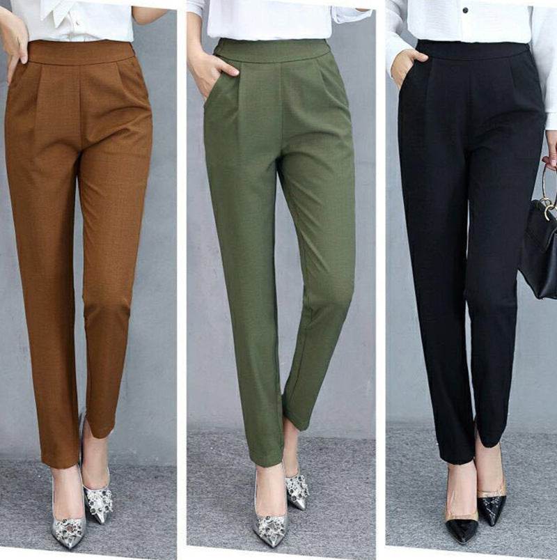 Women's new casual was thin elastic waist trousers - MYLUXURY LANE ENTERPRISE
