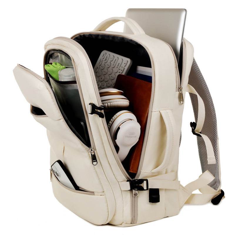 Large Capacity Backpack For Women Men Multiple Pockets And Zippers Versatile Computer Bags Business Travel Backpack - MYLUXURY LANE ENTERPRISE