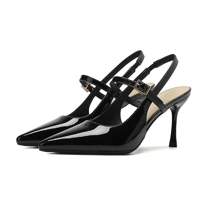 French Style Temperament Hollow High Heels Sandals Shallow Mouth Pointed Toe - MYLUXURY LANE ENTERPRISE