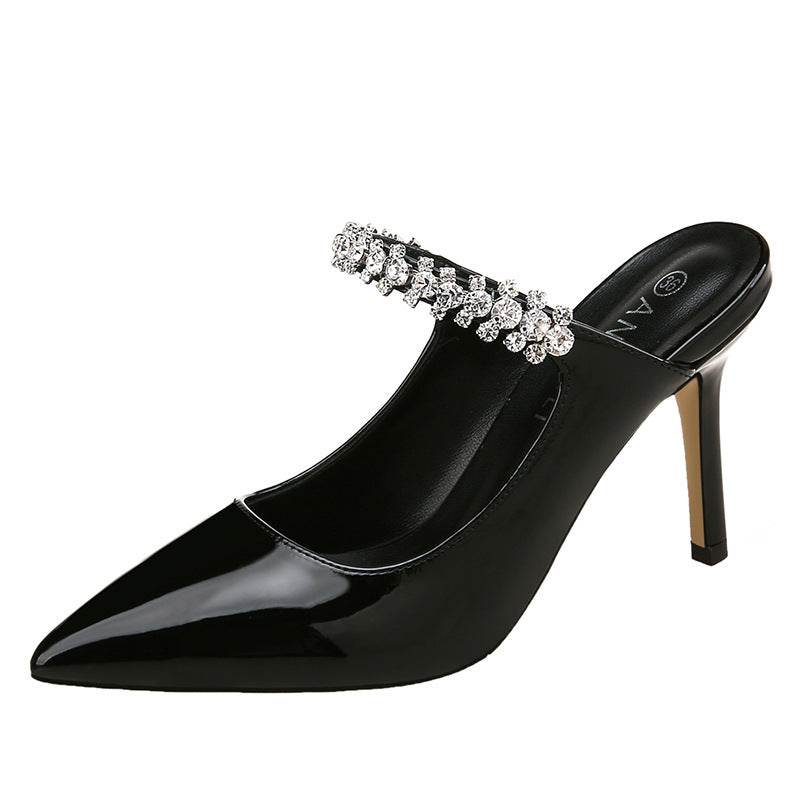 European And American New Pointed Rhinestone High Heels Sexy Back Space - MYLUXURY LANE ENTERPRISE