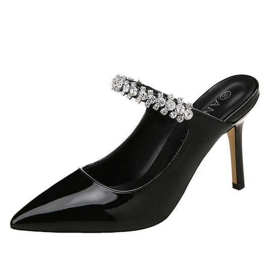 European And American New Pointed Rhinestone High Heels Sexy Back Space - MYLUXURY LANE ENTERPRISE