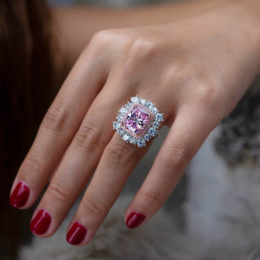 Inlaid Man-made High Carbon Diamond Women's Ring - MYLUXURY LANE ENTERPRISE