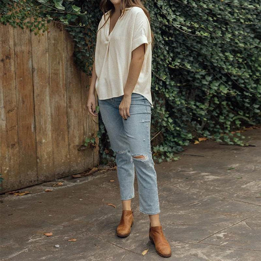 Female Casual And Comfortable Cotton Linen Shirt - MYLUXURY LANE ENTERPRISE