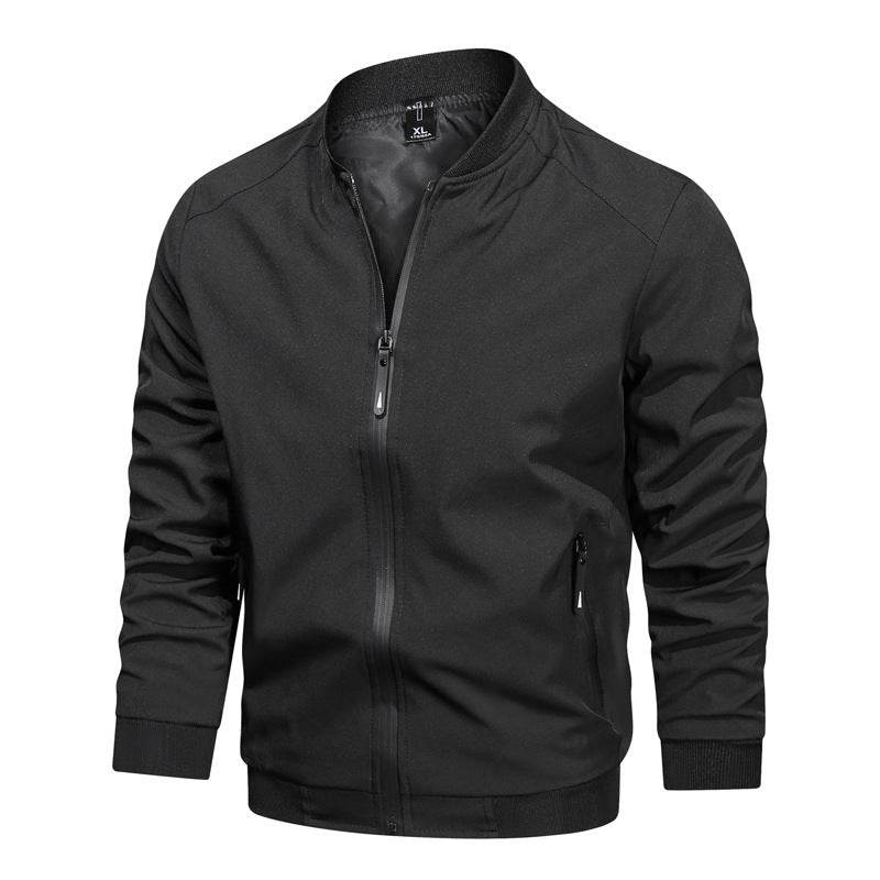 Casual Fashion Slim Men's Solid Color Stand Collar Coat - MYLUXURY LANE ENTERPRISE