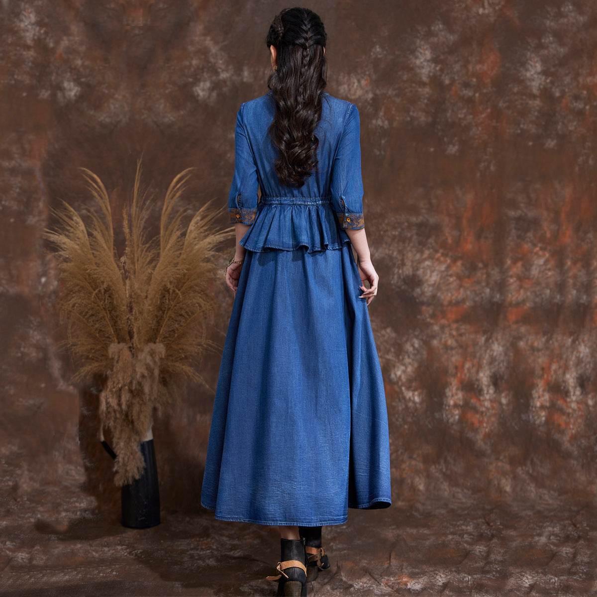 Lace Up Waist To Show Thin Sleeve Temperament Dress - MYLUXURY LANE ENTERPRISE