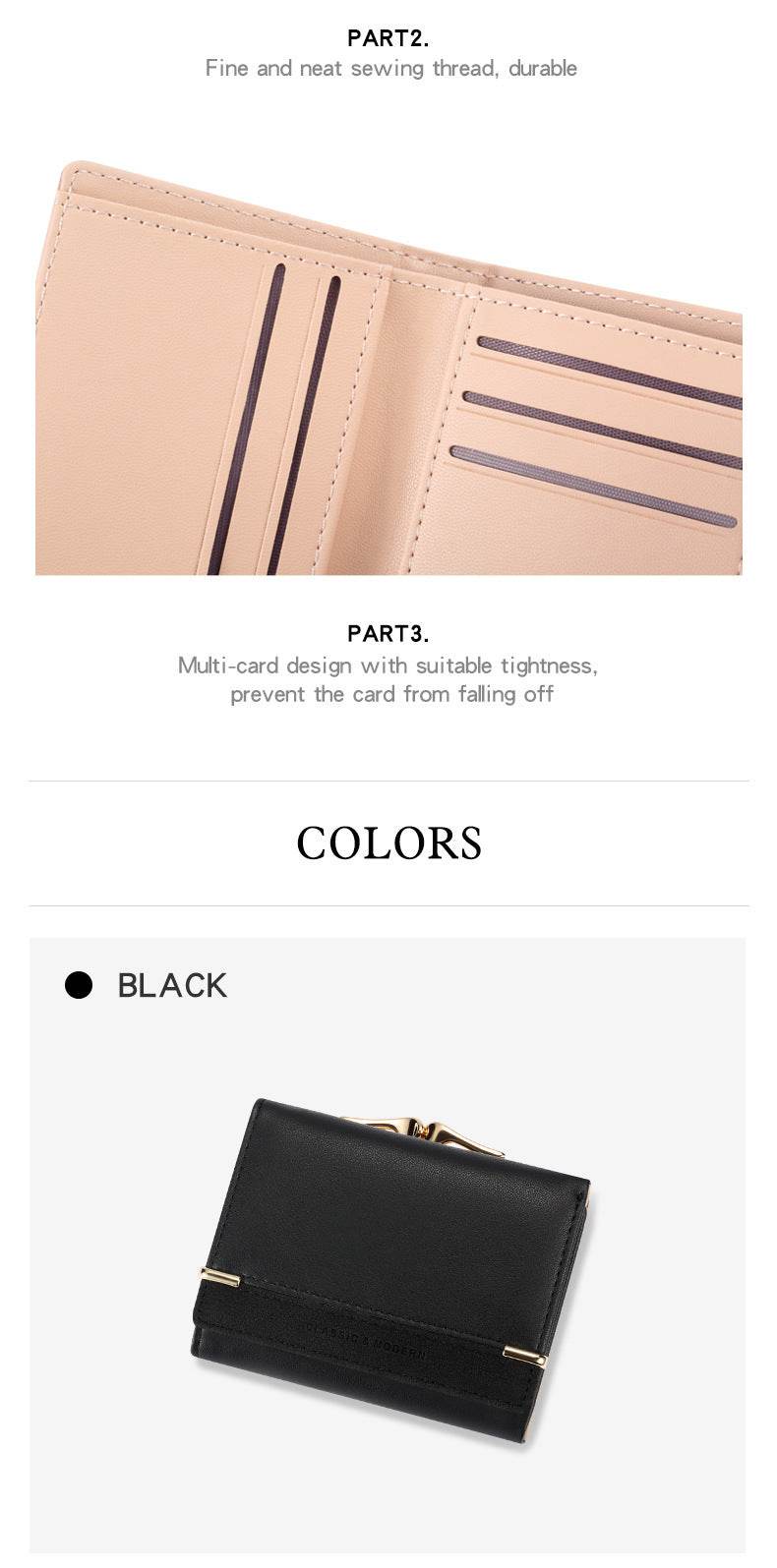 Vintage Women's Short Frosted Korean Version Zero Wallet - MYLUXURY LANE ENTERPRISE