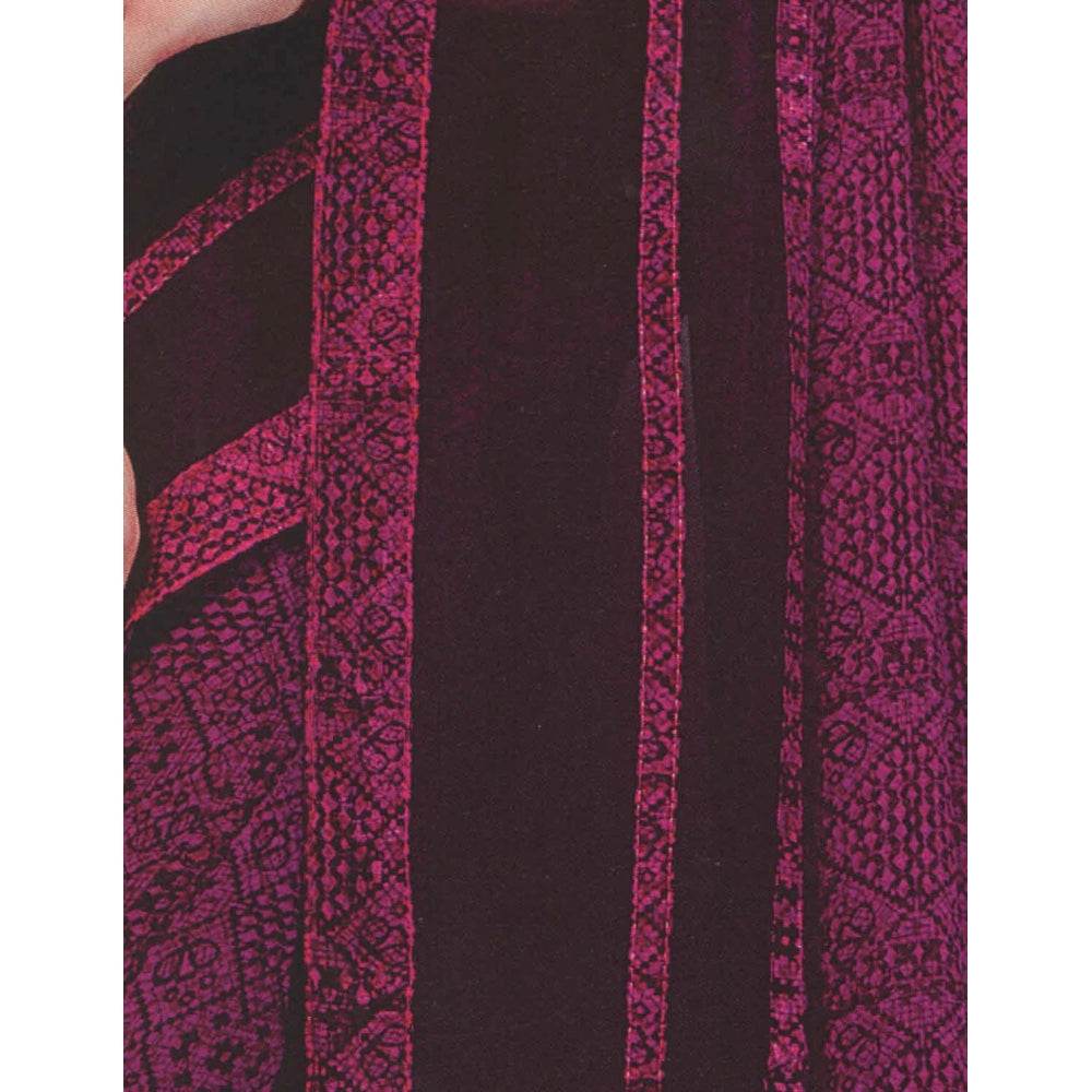 Generic Womens Georgette Digital Printed Saree (Purple, 6.25 Mtr) - MYLUXURY LANE ENTERPRISE