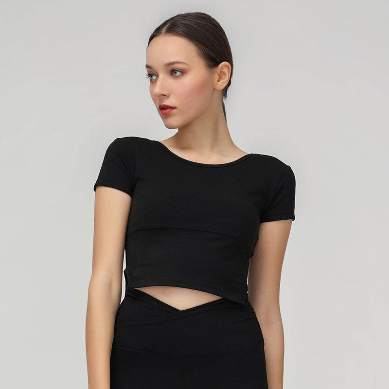 Casual nylon short sleeve yoga wear - MYLUXURY LANE ENTERPRISE