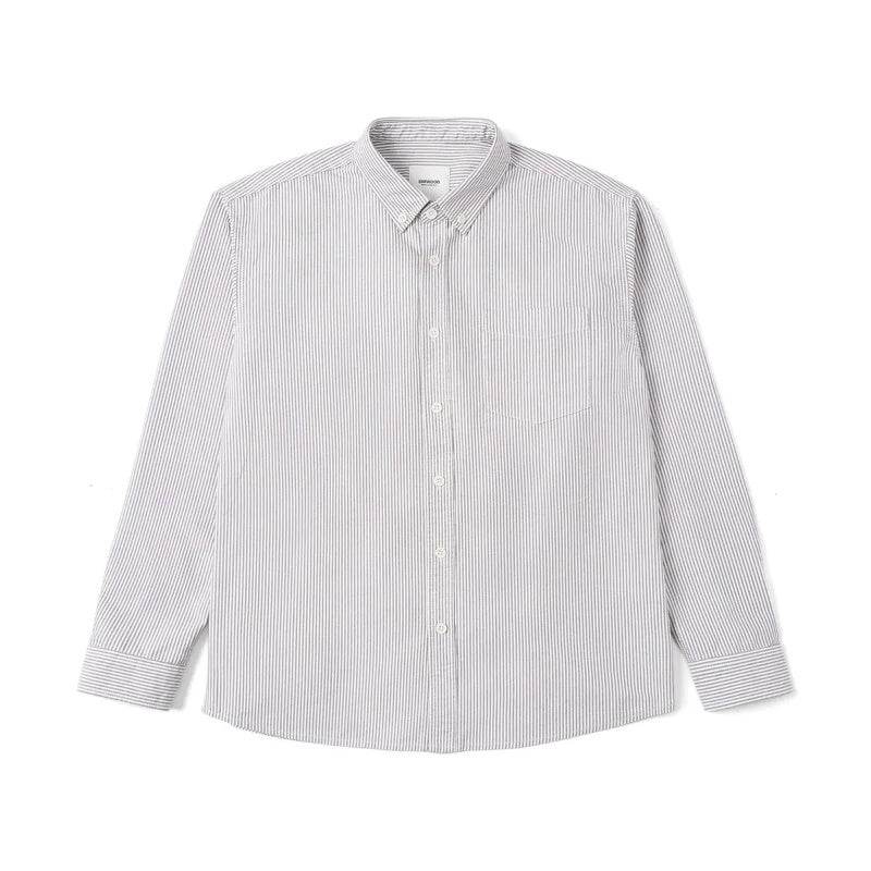 Oxford Vintage Stripe Casual Long-sleeved Shirt For Men - MYLUXURY LANE ENTERPRISE