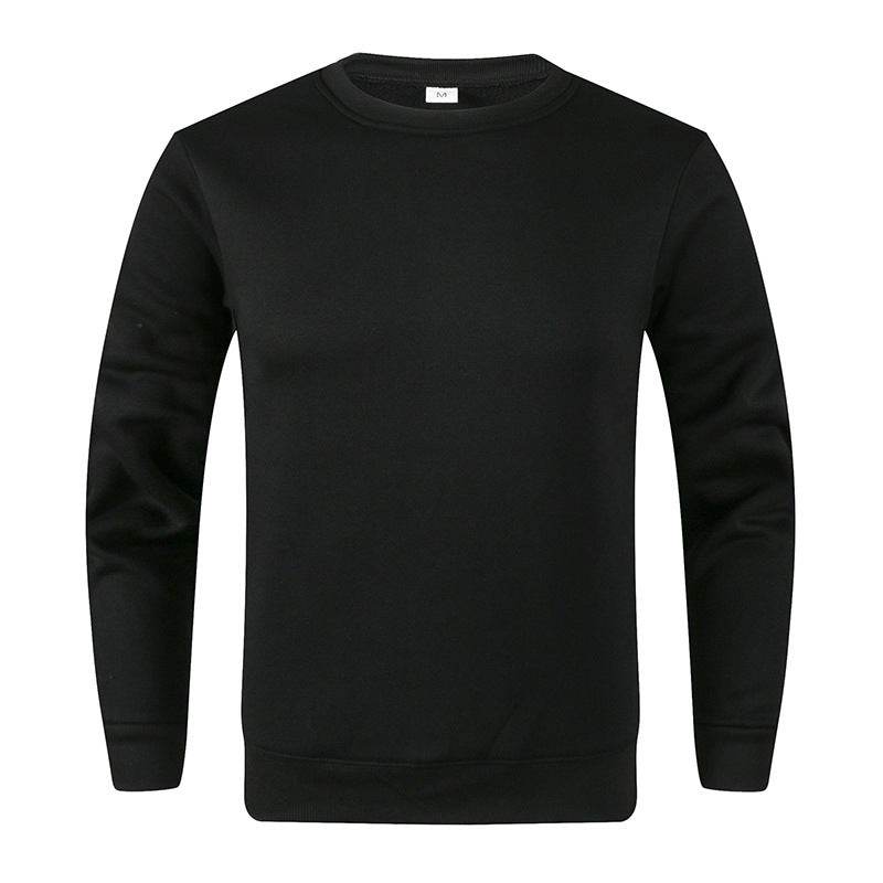Men's Fashionable Round Neck Long Sleeve Fleece Sweatshirt - MYLUXURY LANE ENTERPRISE