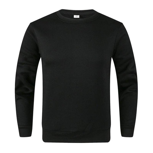 Men's Fashionable Round Neck Long Sleeve Fleece Sweatshirt - MYLUXURY LANE ENTERPRISE