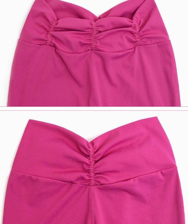Pleated Yoga Ninth Pants Women's Sports - MYLUXURY LANE ENTERPRISE