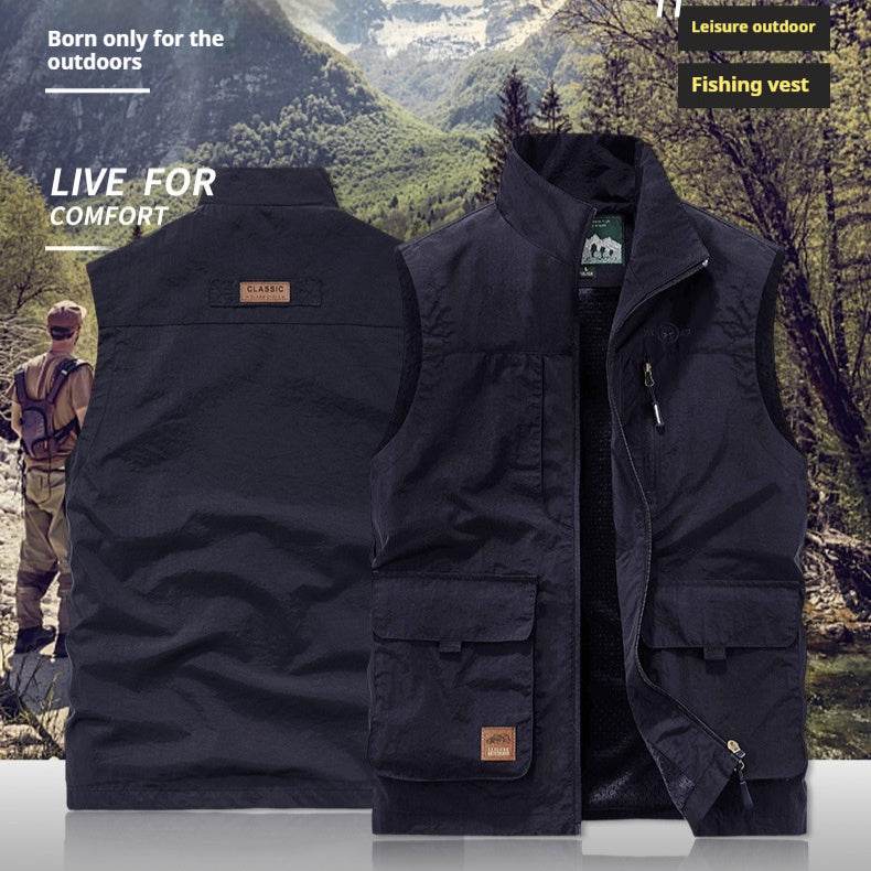 Outdoor Tourism Multi-pocket Work Pants Vest Jacket - MYLUXURY LANE ENTERPRISE