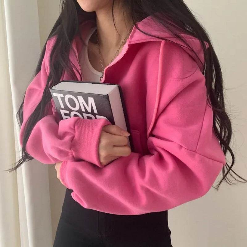 Hooded Cardigan Velvet Padded Thickened Sweater Women - MYLUXURY LANE ENTERPRISE