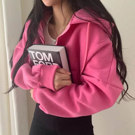 Hooded Cardigan Velvet Padded Thickened Sweater Women - MYLUXURY LANE ENTERPRISE