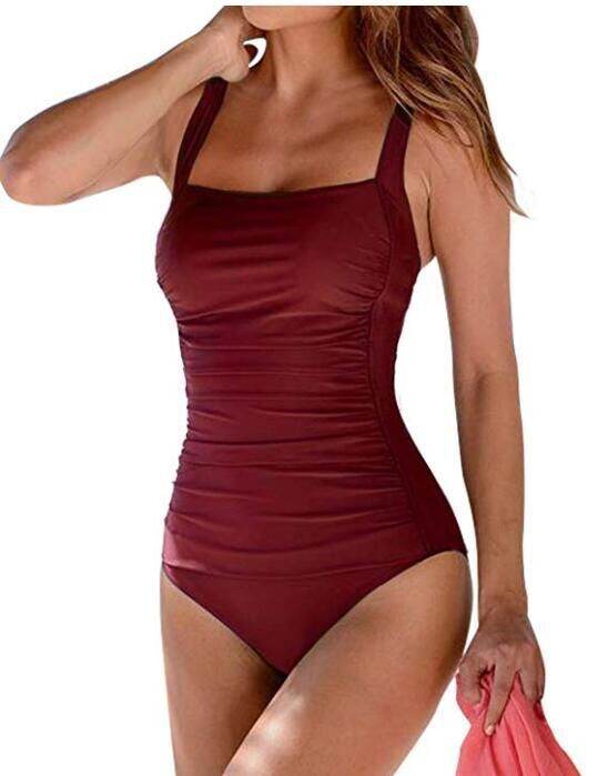 Women's swimwear with solid shoulder straps - MYLUXURY LANE ENTERPRISE