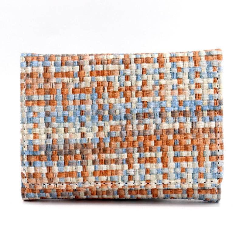 New Straw PU Folding Wallet Women's Mini Ultra-thin Fashion All-matching - MYLUXURY LANE ENTERPRISE