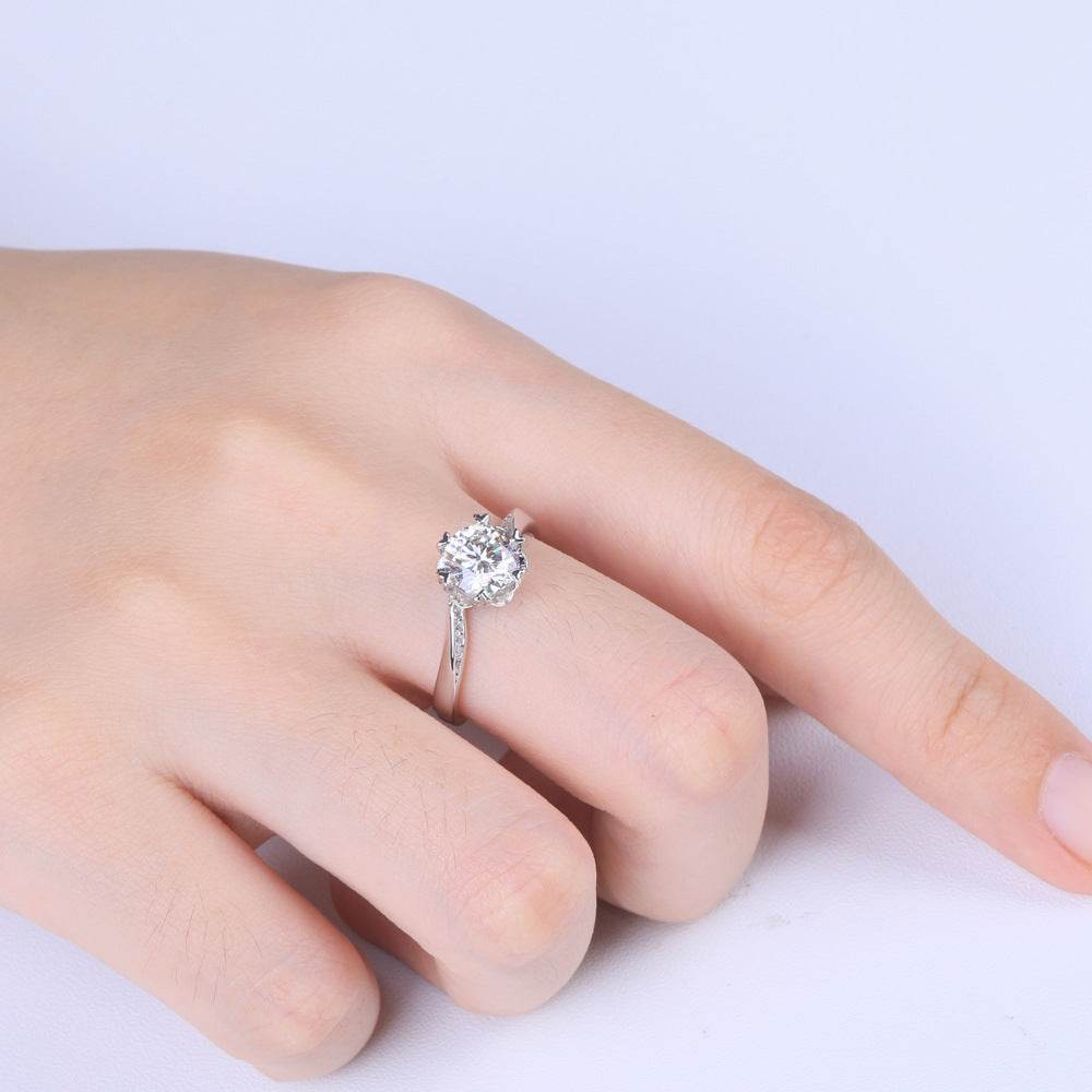 La Moissan Diamond Snowflake Engagement Ring - MYLUXURY LANE ENTERPRISE