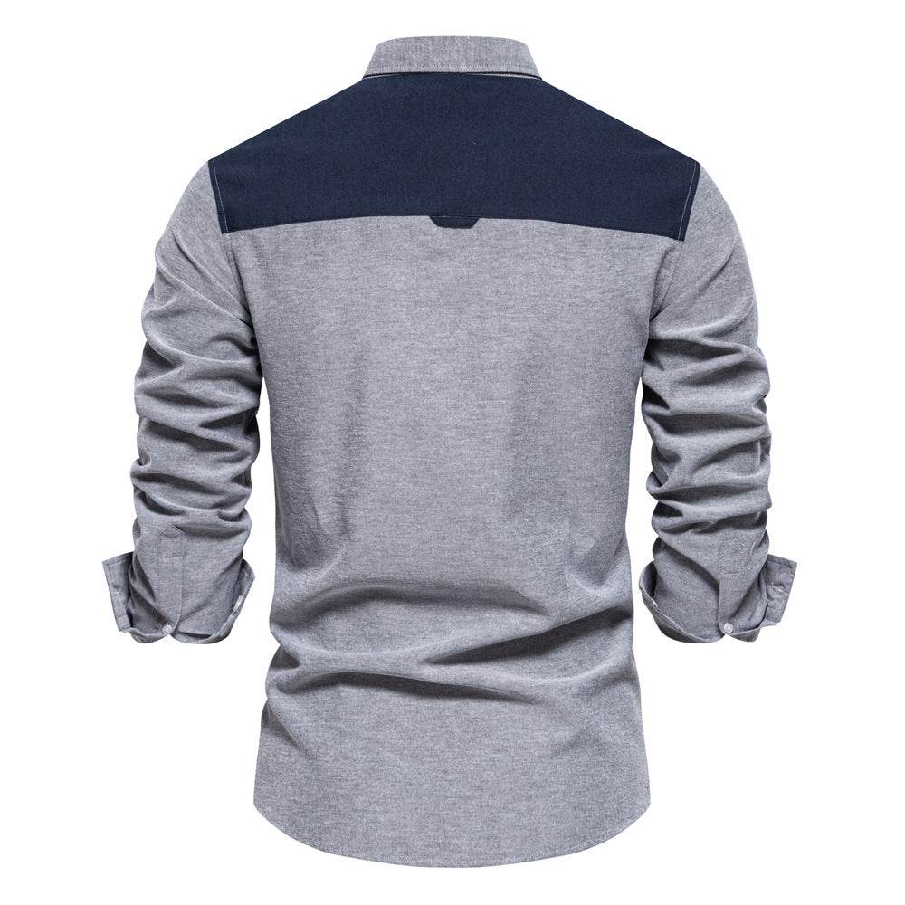 All-matching Fashion Colorblock Long-sleeved Top For Men - MYLUXURY LANE ENTERPRISE