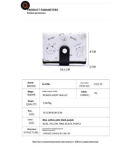 Girl's Wallet Short Cartoon Cute - MYLUXURY LANE ENTERPRISE