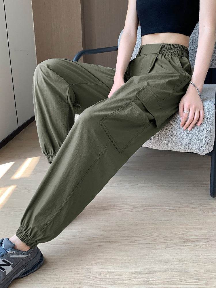 High Waist Drooping Sports Women's Pants - MYLUXURY LANE ENTERPRISE