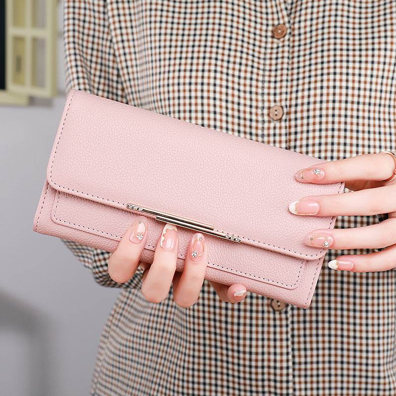 New Ladies' Purse Tri-fold Litchi Pattern - MYLUXURY LANE ENTERPRISE