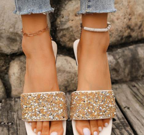 Fashion Personality Pearl Flat Slippers Women - MYLUXURY LANE ENTERPRISE