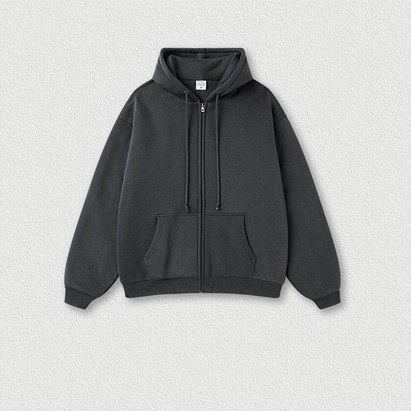 Men's Fashion Solid Color Zipper Sweater Jacket - MYLUXURY LANE ENTERPRISE