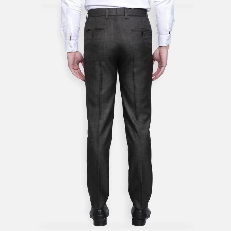 Lycra Blend Solid Regular Fit Mens Formal Trousers - MYLUXURY LANE ENTERPRISE