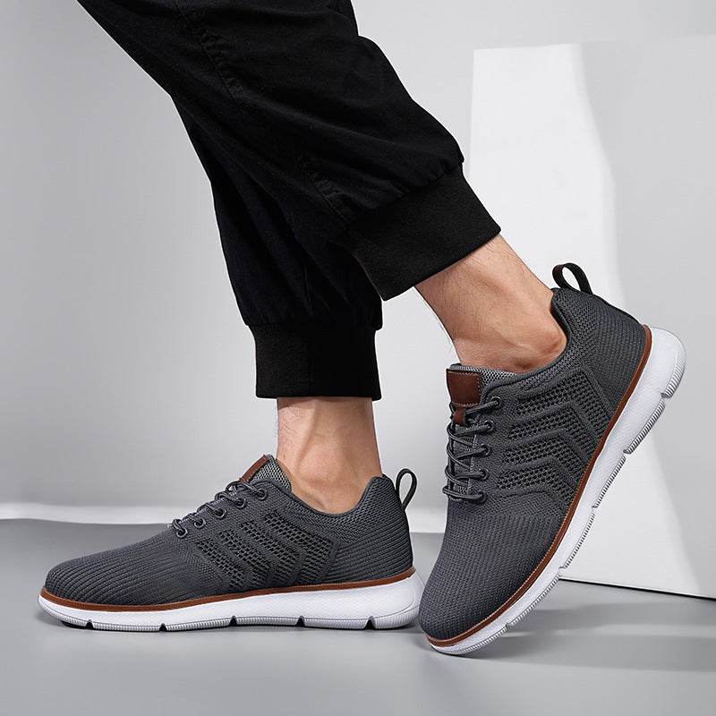 Fashion Lace-up Mesh Sneakers Casual Flying Woven Walking Sports Shoes For Men - MYLUXURY LANE ENTERPRISE